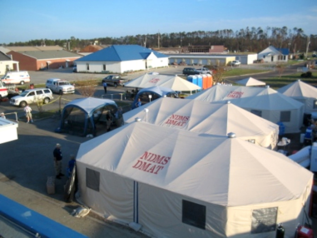 NDMS DMAT tents.
