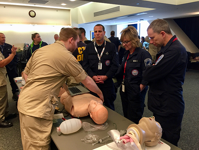 NDMS team members participating in training class.