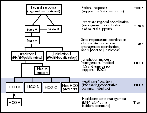 Image shows figure 1-2: MSCC Management Organization Strategy 's  six-tier construct with emphasis on Tier 2