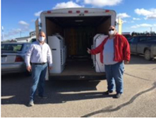 Image of medical staff with a HEPA unit