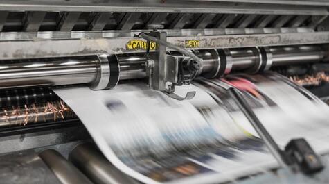 Newspapers being printed
